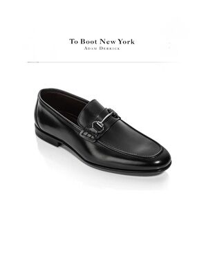 To Boot New York
ADAM
DERRICK
Agostino Black bit loafer men 
$399 
New Sz 11.5